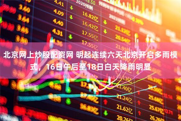 北京网上炒股配资网 明起连续六天北京开启多雨模式，16日午后至18日白天降雨明显